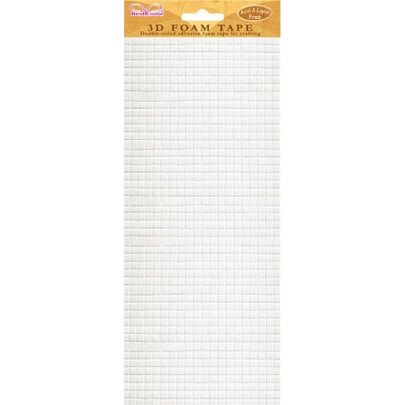 Best Creation Inc 3D Foam Adhesive Tape Small Squares - 1 Sheet of 940 Squares - Image 2